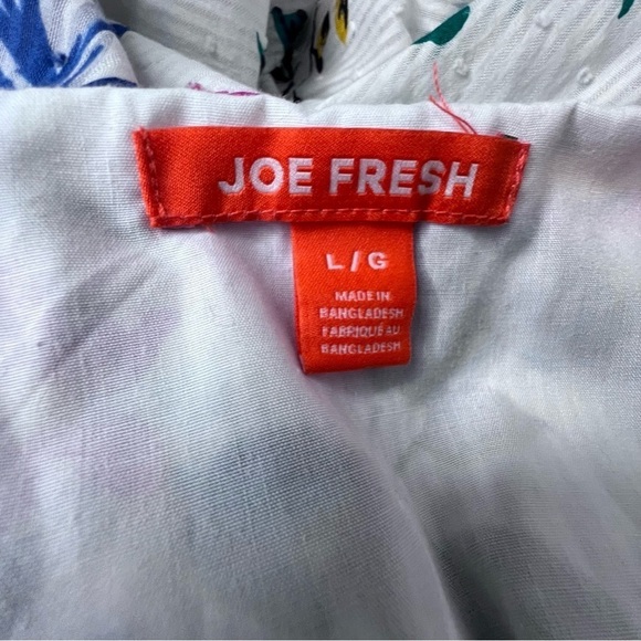 Joe Fresh Floral Maxi Dress Size Large 100% Cotton - Picture 10 of 11